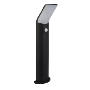 Paletto Sensore Copenaghen Alluminio Bianco Policarbonato Nero Led 10W 3000K