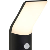 Paletto Sensore Copenaghen Alluminio Bianco Policarbonato Nero Led 10W 3000K