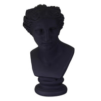 Portavaso resina busto nero opaco cm35.8x36h58