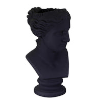 Portavaso resina busto nero opaco cm35.8x36h58