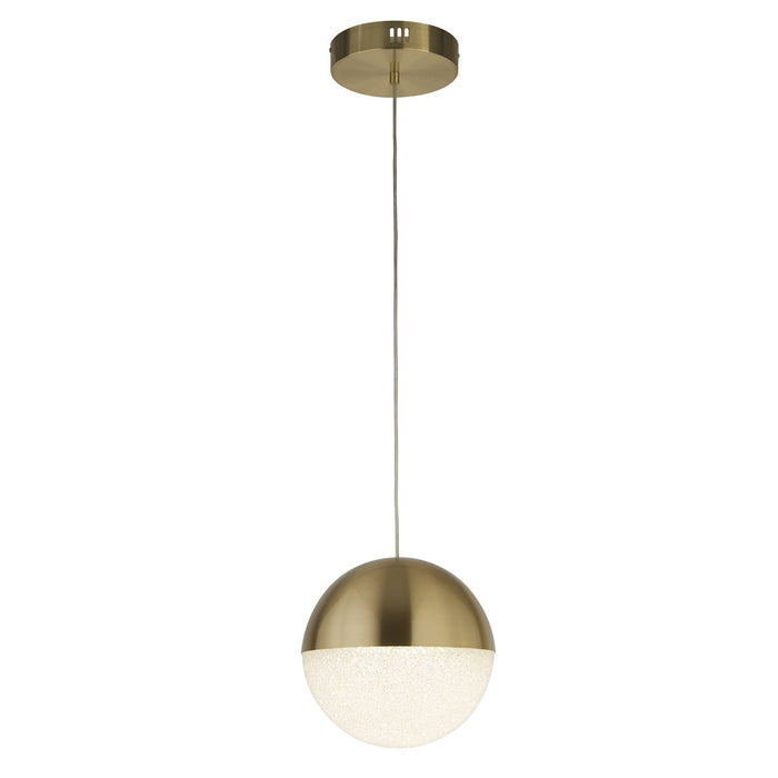 Lampadario Contemporaneo Marmi Acciaio Oro Trasparente Led 22W 4000K