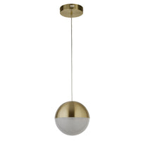 Lampadario Contemporaneo Marmi Acciaio Oro Trasparente Led 22W 4000K