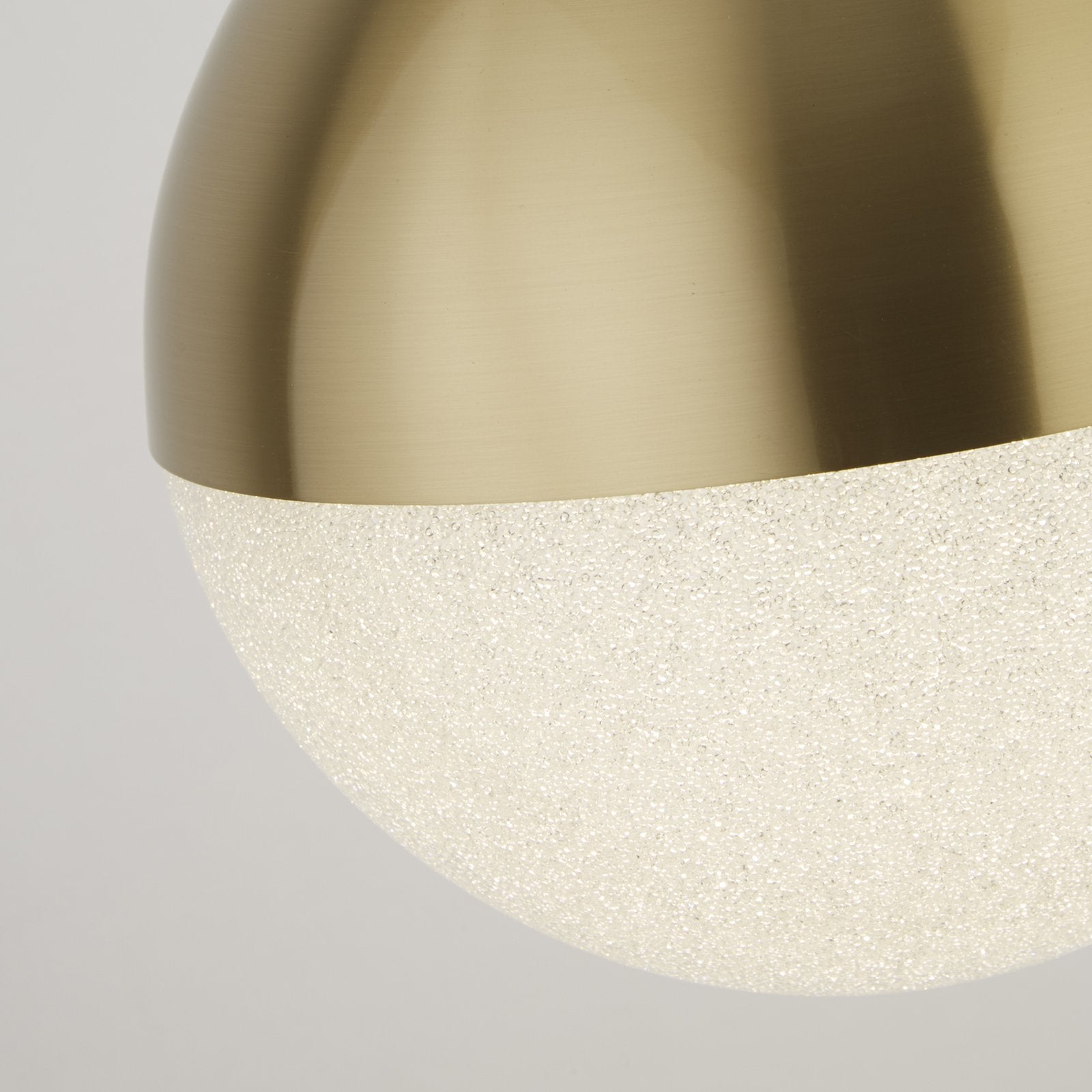 Lampadario Contemporaneo Marmi Acciaio Oro Trasparente Led 22W 4000K