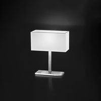 Lampada Da Scrivania Contemporanea Para Hotel Cromo Bianco 1 Luce E14