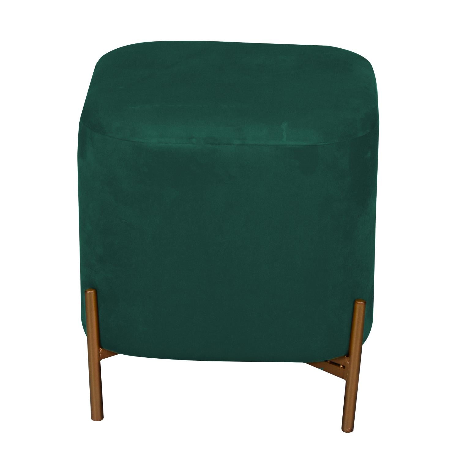 Pouf Contenitore 38x38xh45 cm in Tessuto Velluto Verde Salvia