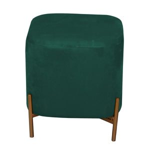 Pouf Contenitore 38x38xh45 cm in Tessuto Velluto Verde Salvia