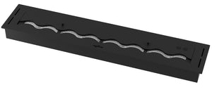 Bruciatore a Bioetanolo da Incasso 100x20x7,5 cm Black Burner 1000 Nero