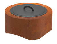 Braciere a Legna da Giardino ⌀70x30 cm in Acciaio Rivestimento Corten 700 Round Ruggine