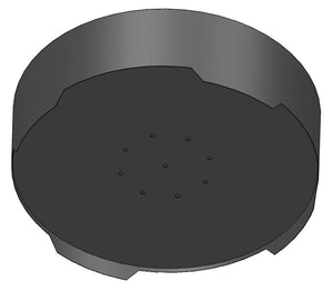 Braciere a Legna da Giardino ⌀100x30 cm in Acciaio Black 1000 Round Nero