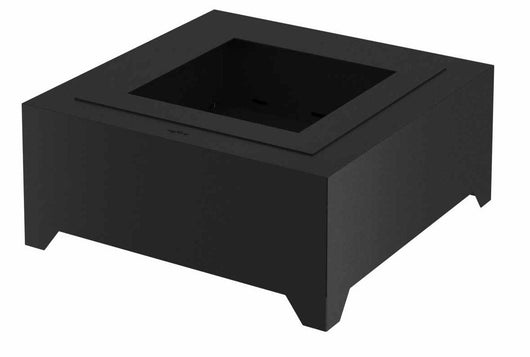 Braciere a Legna da Giardino 70x70x30 cm in Acciaio Black 700 Square Nero