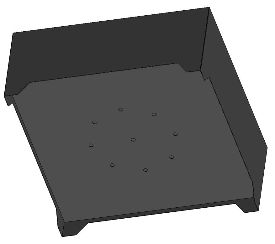 Braciere a Legna da Giardino 70x70x30 cm in Acciaio Black 700 Square Nero