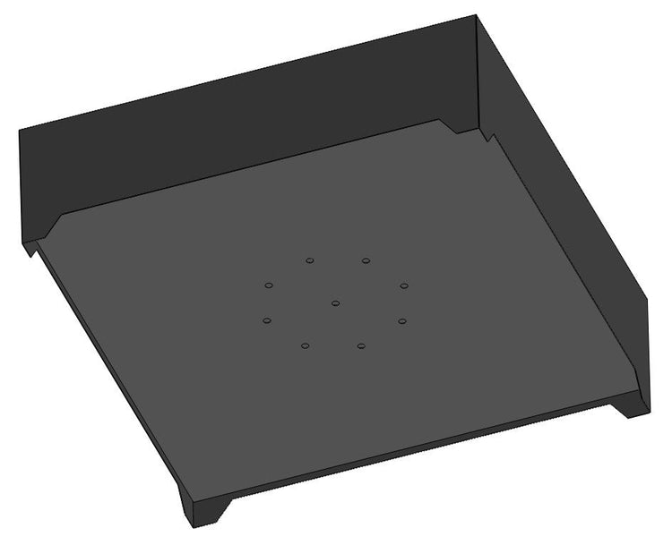 Braciere a Legna da Giardino 100x100x30 cm in Acciaio Black 1000 Square Nero