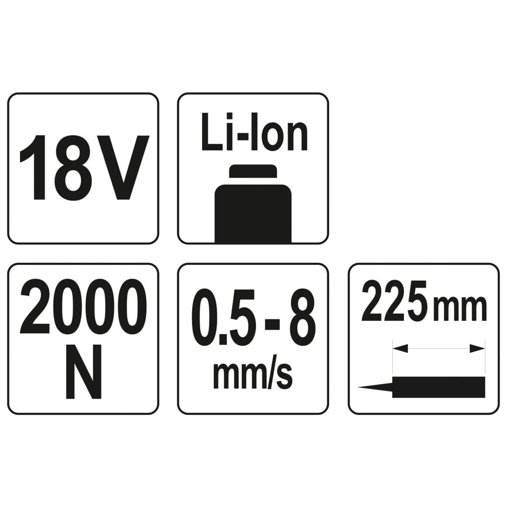 YATO Pistola per Sigillante senza Batteria 18V 434547