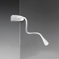 Lampada Da Scrivania In Metallo Moderna Clip Snake Bianco Led