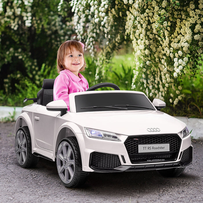 Macchina Elettrica per Bambini 12V con Licenza Audi TT Bianco