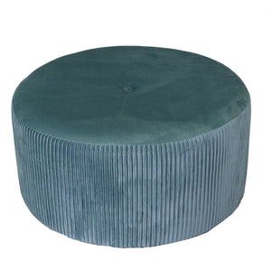 Pouf Tondo Ø56xh28 cm in Velluto Verde Salvia