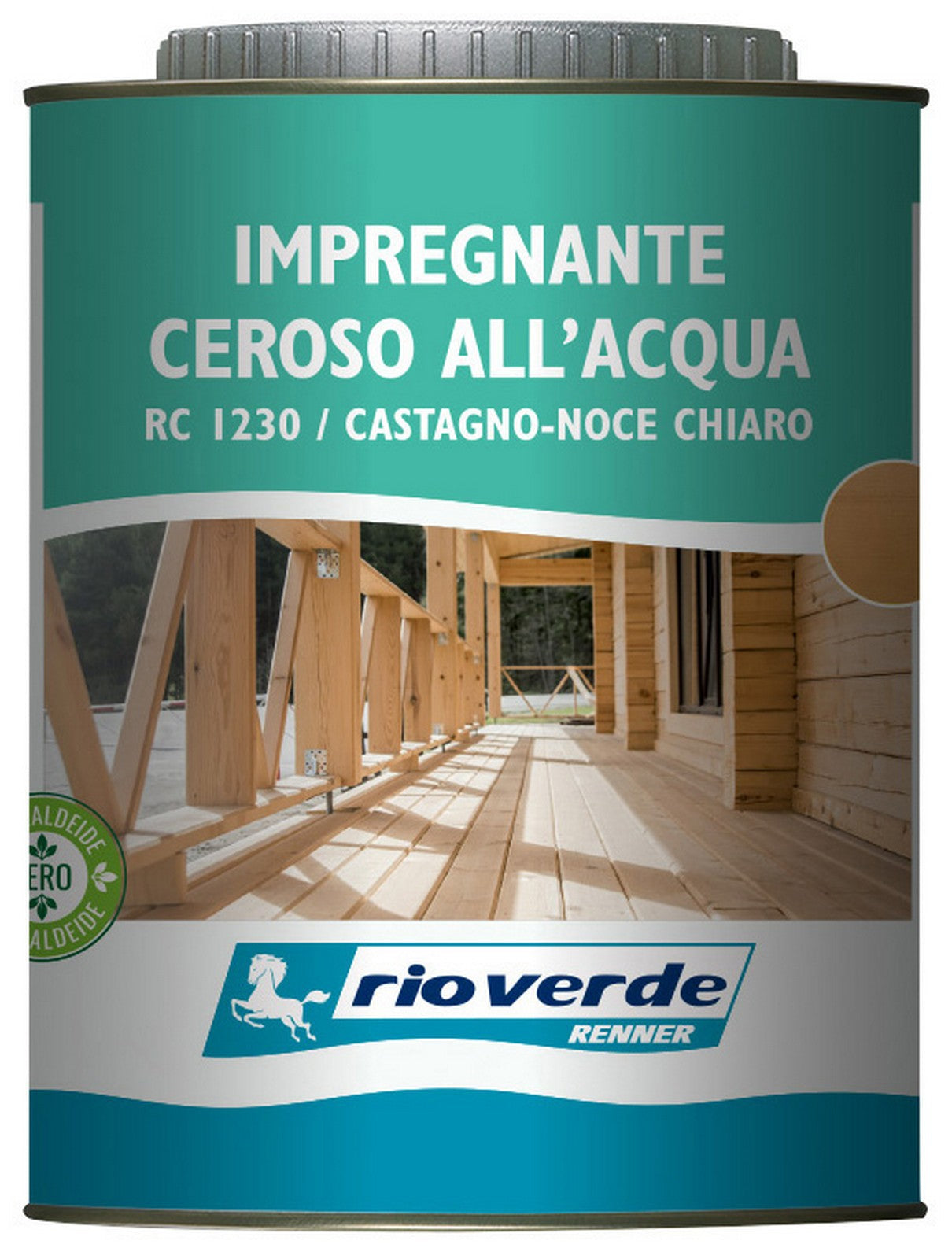 6pz rioverde rc 1230 impregnante ceroso noce chiaro 0,750 5976