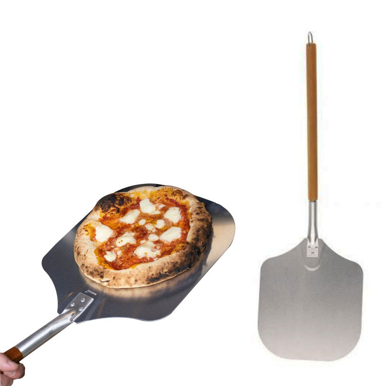 Pala Per Pizza Professionale Superficie In Alluminio 30,5 x 30cm Manico In Legno