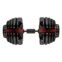 Manubrio Pesi Dumbbell Regolabile a Carico Variabile Da 2 a 24kg Multifunzionale