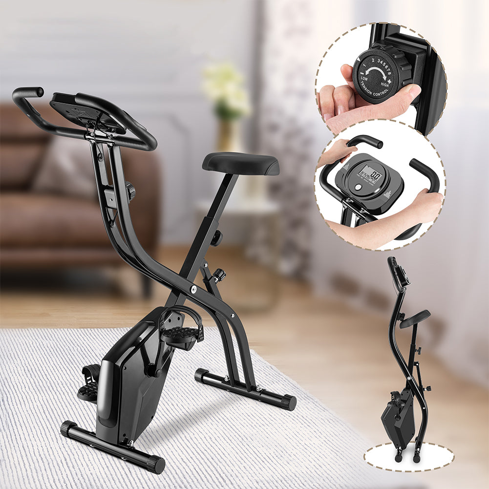 Cyclette Pieghevole Fitness Allenamento Cardio Spinning Bike Sedile Regolabile