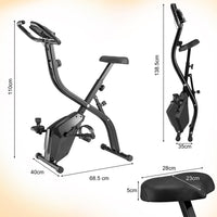 Cyclette Pieghevole Fitness Allenamento Cardio Spinning Bike Sedile Regolabile