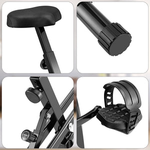 Cyclette Pieghevole Fitness Allenamento Cardio Spinning Bike Sedile Regolabile