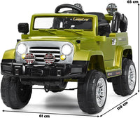 Auto Jeep Sport Safari Macchina Elettrica per Bambini 4x4 12V con Telecomando