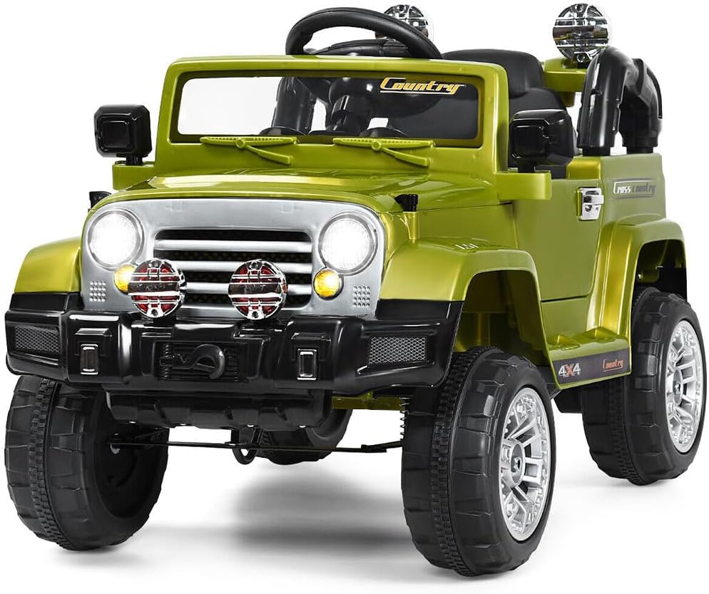 Auto Jeep Sport Safari Macchina Elettrica per Bambini 4x4 12V con Telecomando