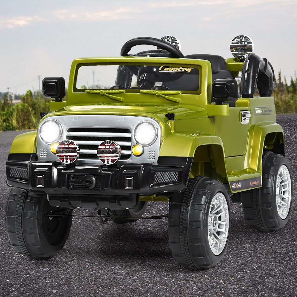 Auto Jeep Sport Safari Macchina Elettrica per Bambini 4x4 12V con Telecomando