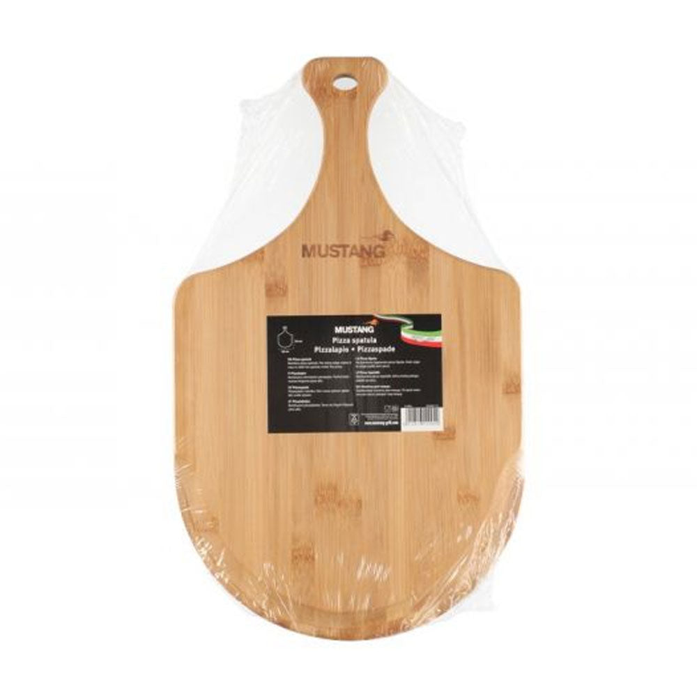 Pala per Pizza da Forno Fornetto Tagliere Legno Bambu con Manico 30x50cm