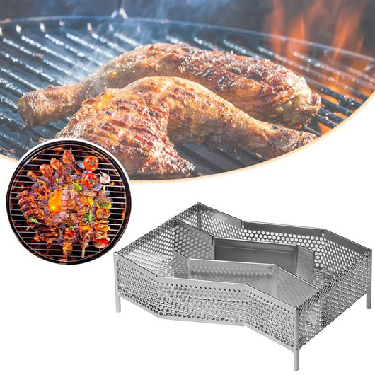 Affumicatore Barbecue Acciaio Inossidabile Fumatore Generatore Fumo 19x15x5.5cm