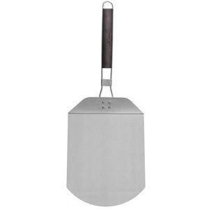 Pala Pizza Paletta Tagliere Pizze Acciaio Inox con Manico in Legno 30 x 25 cm