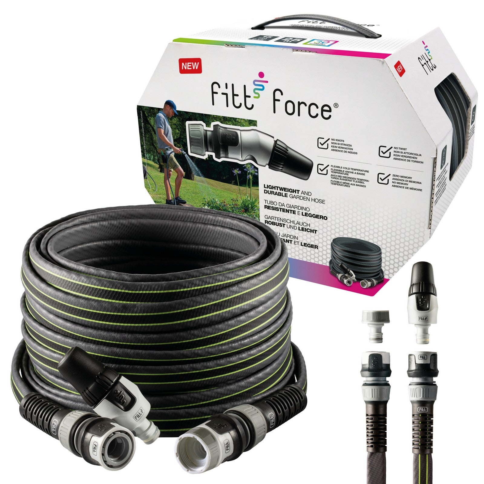 set tubo force 5/8x25 mt. con accessori cod:ferx.59980
