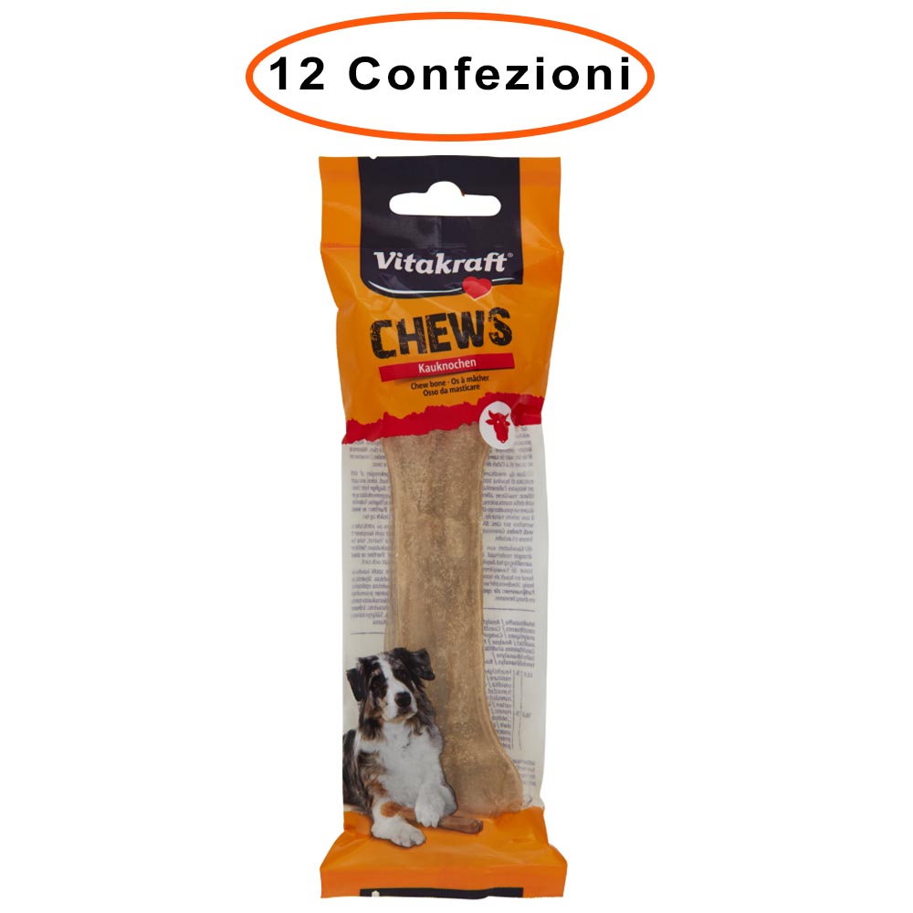 Vitakraft osso per cani snack chews 14 cm 12 confezioni da 90 gr