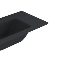 Lavabo ad incasso mineral marmo colore nero opaco mobile composizione bagno *** misure 61x46 cm, confezione 1