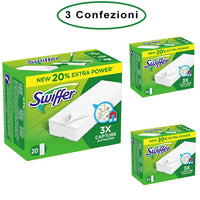 Swiffer panni di ricambio cattura polvere per scopa swiffer 3 confezioni da 20 panni