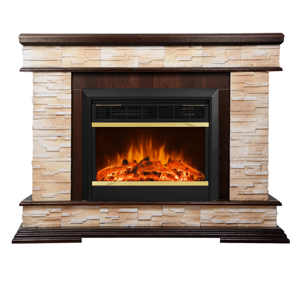 Camino Elettrico da Pavimento 88x118x30,5 cm Effetto Fiamma 1500W Stone & Mars