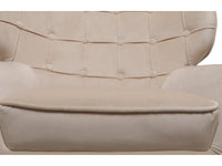 Poltrona Velluto Beige Austin Habitat et Jardin Moderna Ergonomica 79x71x79cm