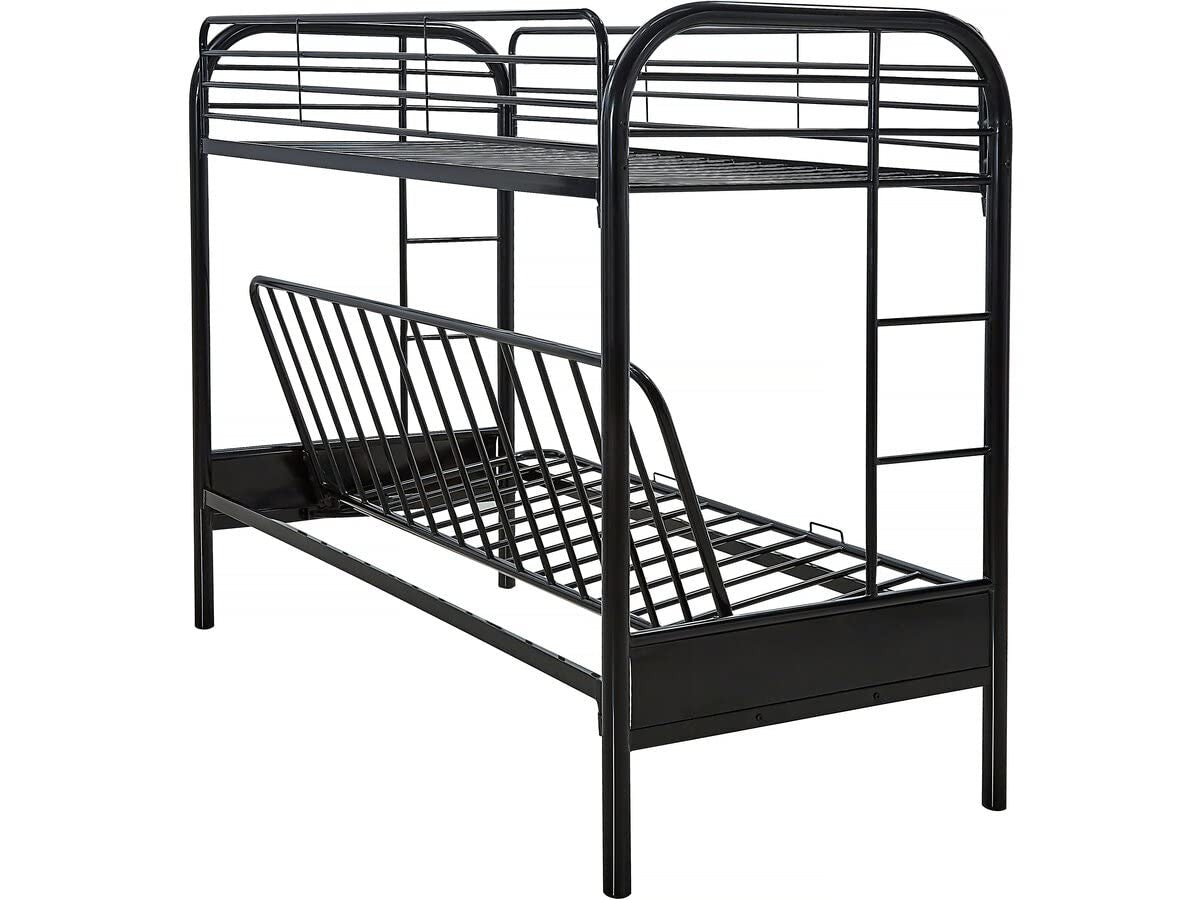 Letto a Castello 90x190 cm Metallo Nero Habitat et Jardin