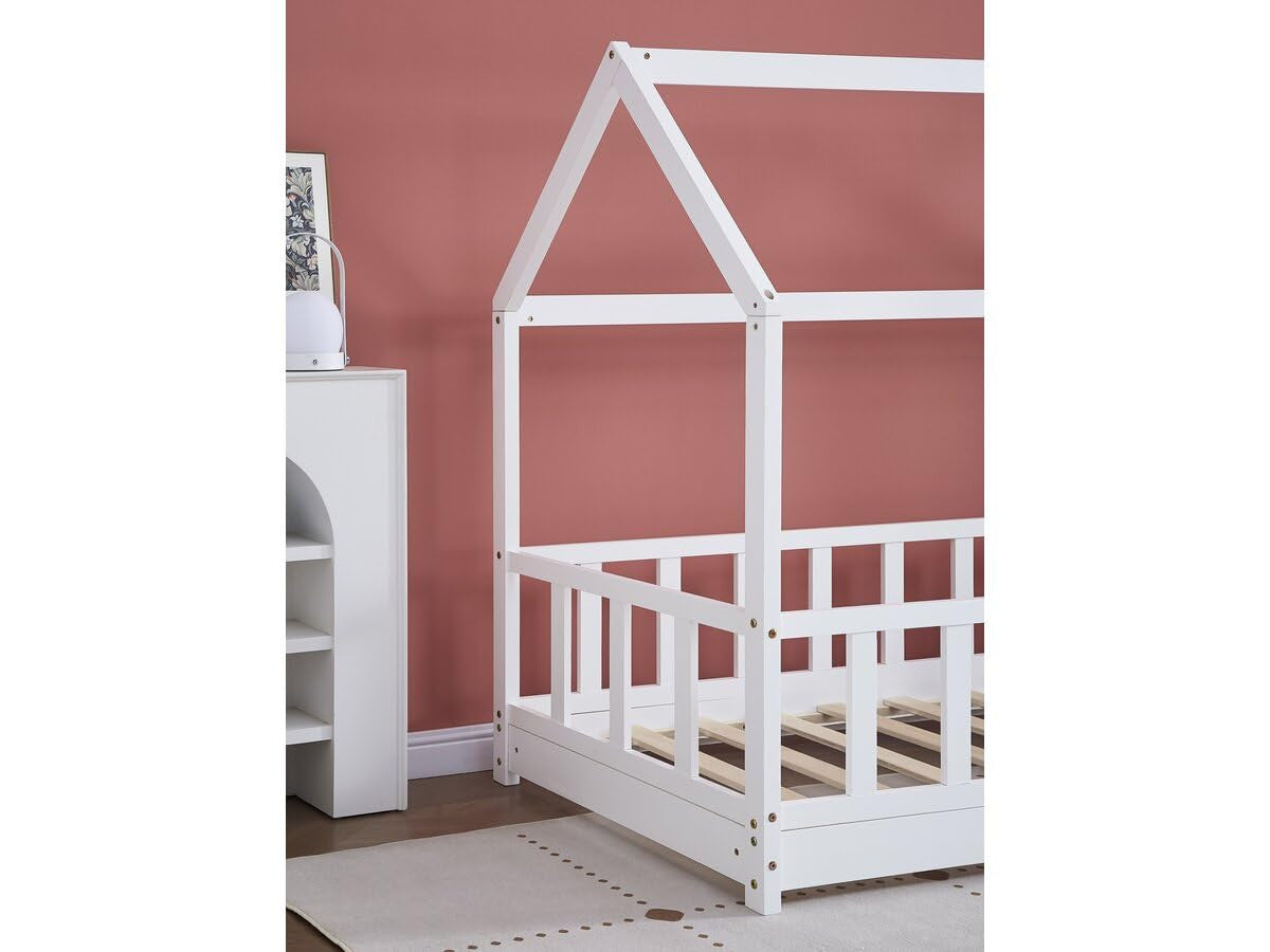 Letto a capanna 80x160 cm in legno bianco Habitat et Jardin per bambini