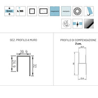 Box doccia angolo apertura ante scorrevoli dafne vetro temperato spessore 6 mm *** misure 77-79x77-79xh195 cm traspar...