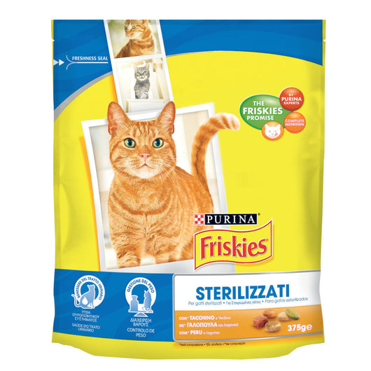 Multipack da 6 friskies gatto crocchette sterilizzati tacchino e verdure conf da 375 gr cadauna