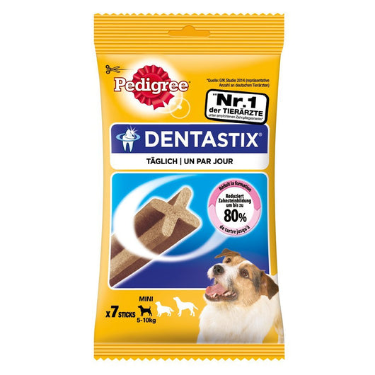 Multipack da 10 confezioni di pedigree dentastix per cani piccoli 7 sticks ciascuna