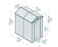 Skylight Casetta Da Giardino in Policarbonato 176X120X203 cm colore Ambra