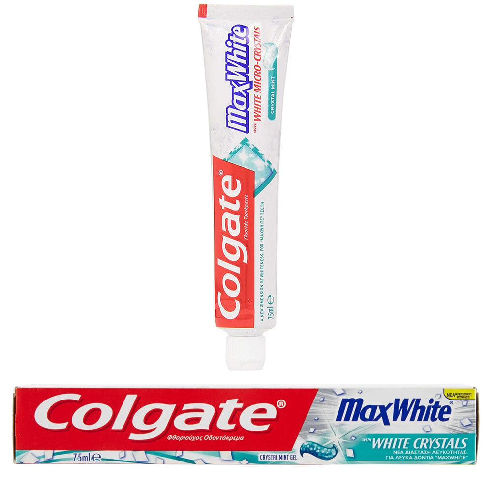 Multipack da 12 dentifrici colgate maxwhite crystal mint - confezioni da 75 ml ciascuna