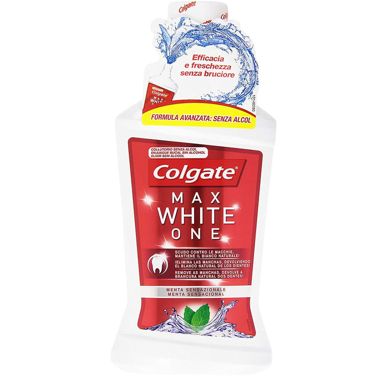 Multipack da 12 colluttori colgate max white one menta sensazionale - confezioni da 500 ml