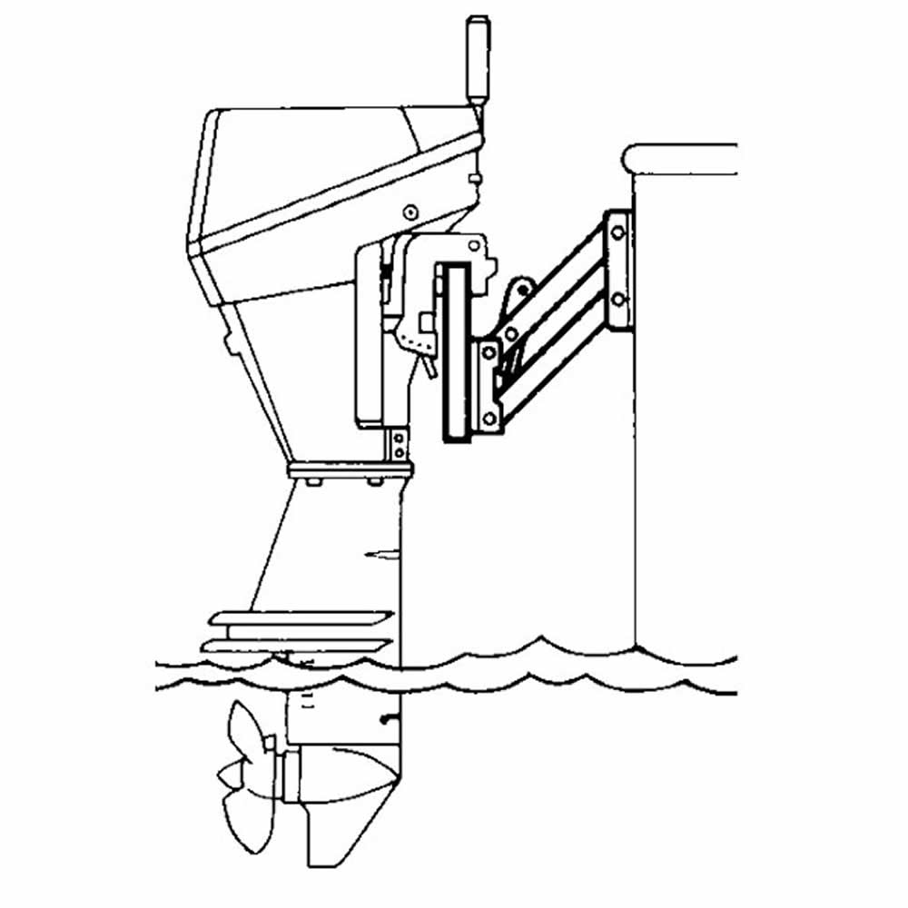 Supporto a ribalta per motore marino ausiliario fuoribordo barca