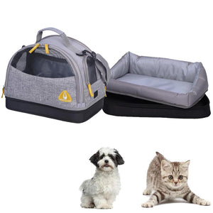 Trasportino per cani e gatti casetta & cuscino 3 in 1 max 6 kg maluku medium grey