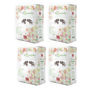 Multipack 4 confezioni assorbello tappetini igienici flower per cani 60x60