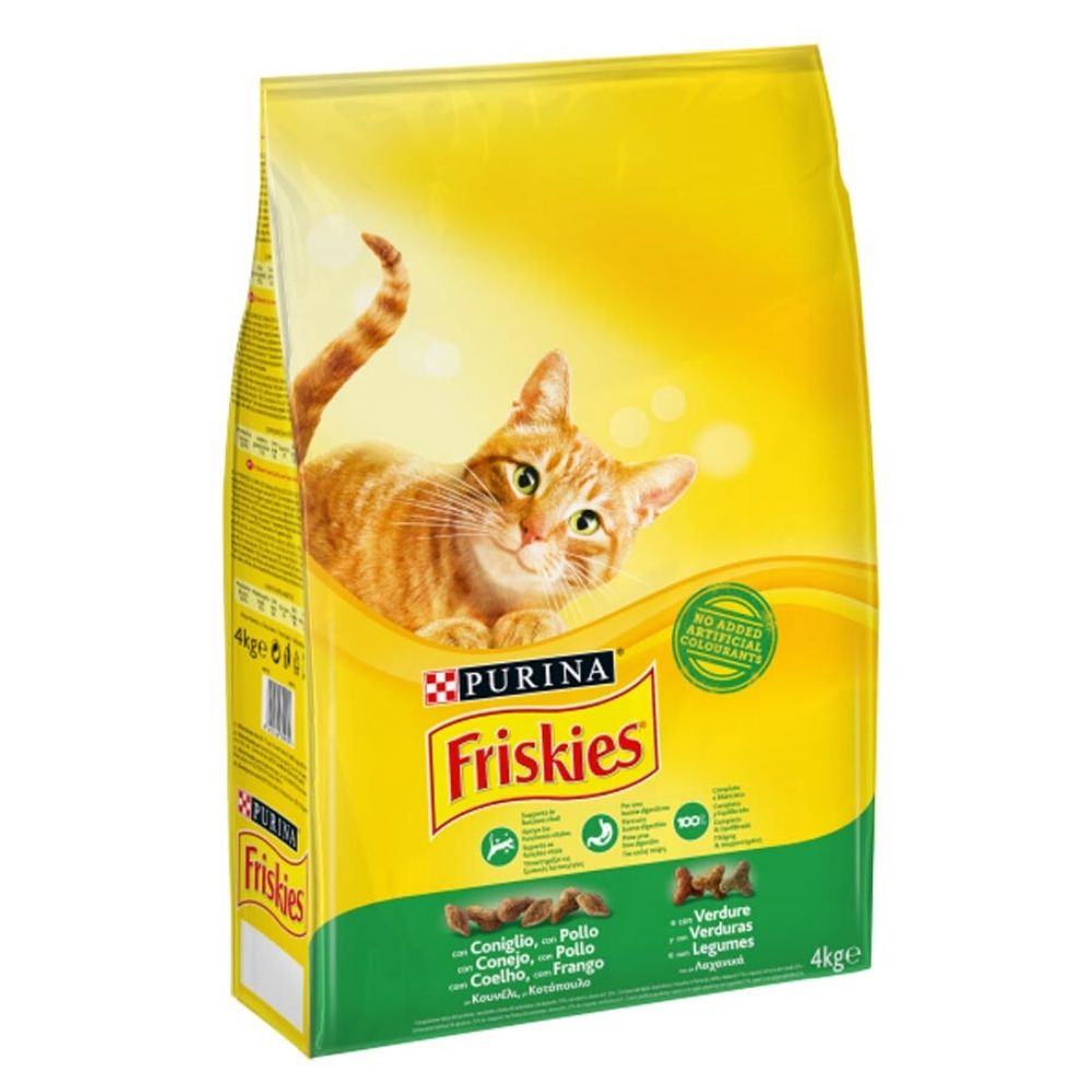 Purina friskies con coniglio pollo e verdure per gatto adulto multipack da 10 confezioni da 4 kg ciascuna